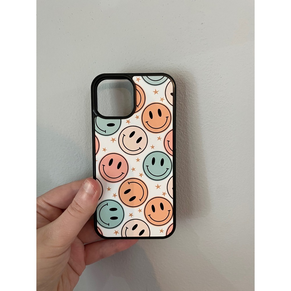 Phone Case Unisex‎ iPhone 13 Mini Multicolor Smiley Face Retro Star Pattern
